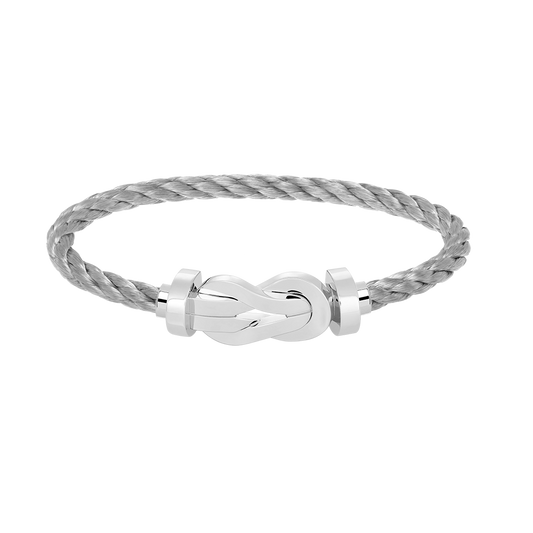 [NOVO]CHANCE Große 8-stellige Schnalle ohne Diamanten Armband Silber