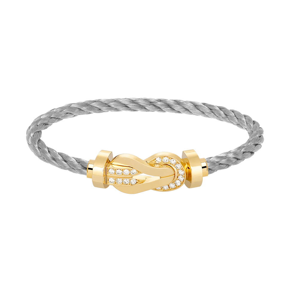 [NOVO]CHANCE Großes 8-stelliges Armband mit halben Diamanten, Gold