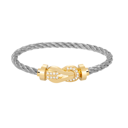 [NOVO]CHANCE Großes 8-stelliges Armband mit halben Diamanten, Gold