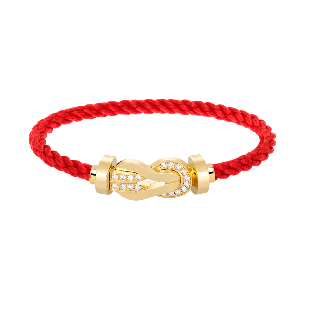 [NOVO]CHANCE Großes 8-stelliges Armband mit halben Diamanten, Gold