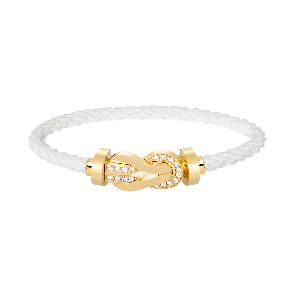 [NOVO]CHANCE Großes 8-stelliges Armband mit halben Diamanten, Gold