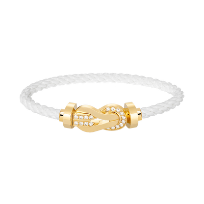 [NOVO]CHANCE Großes 8-stelliges Armband mit halben Diamanten, Gold