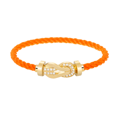 [NOVO]CHANCE Großes 8-stelliges Armband mit halben Diamanten, Gold