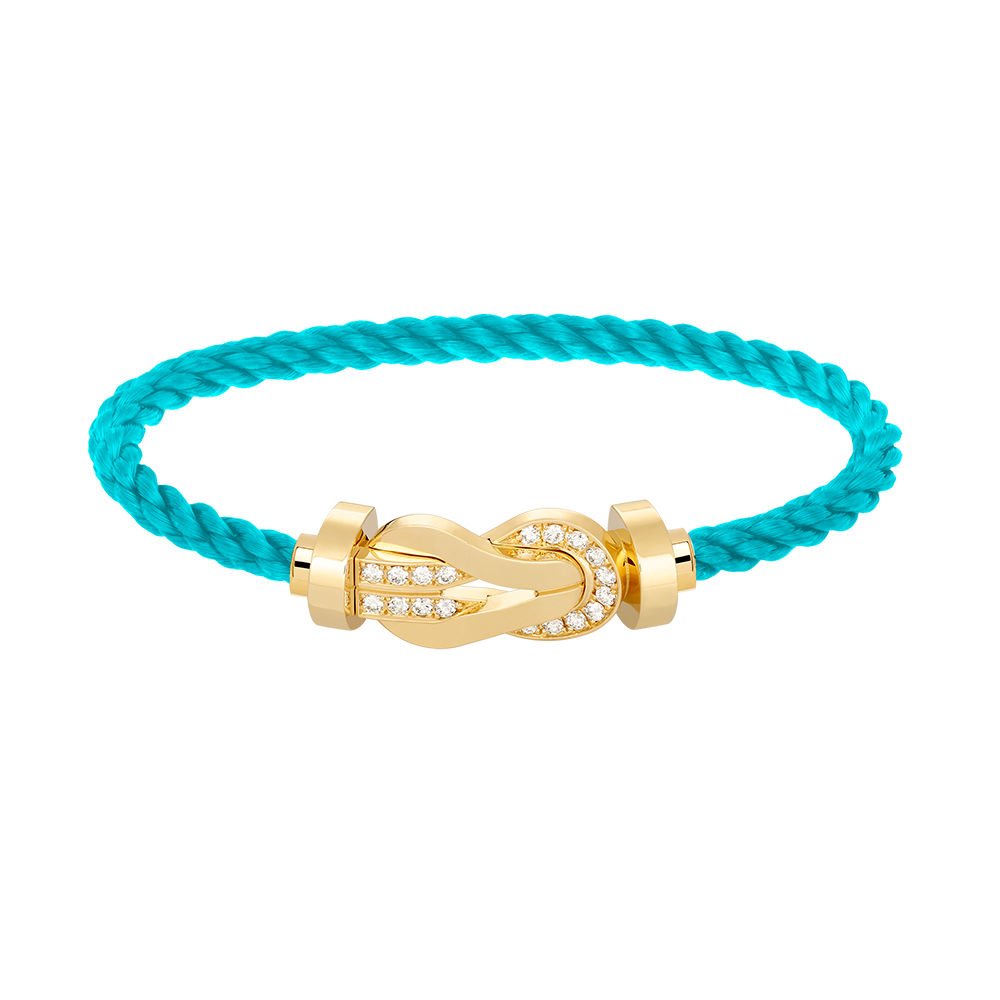 [NOVO]CHANCE Großes 8-stelliges Armband mit halben Diamanten, Gold