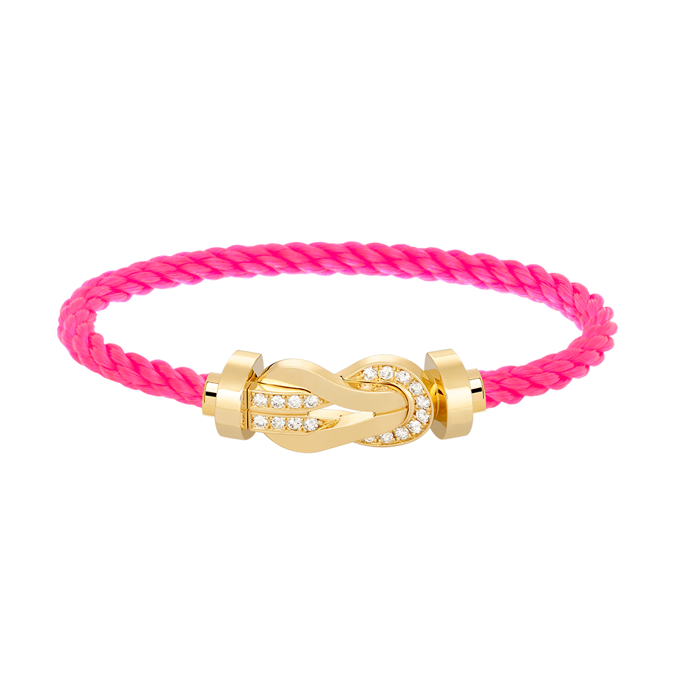 [NOVO]CHANCE Großes 8-stelliges Armband mit halben Diamanten, Gold
