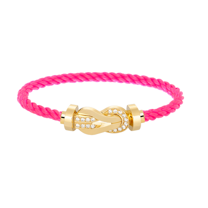 [NOVO]CHANCE Großes 8-stelliges Armband mit halben Diamanten, Gold