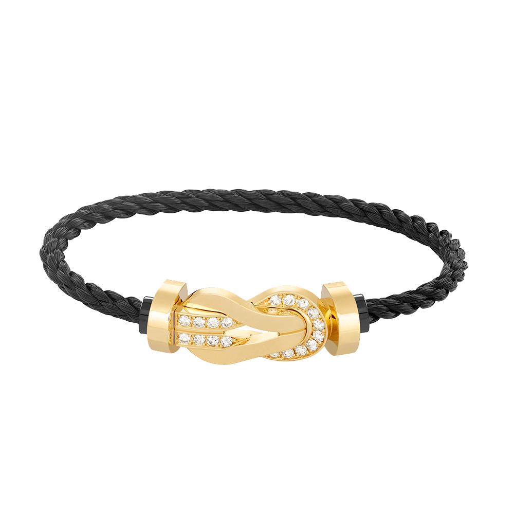 [NOVO]CHANCE Großes 8-stelliges Armband mit halben Diamanten, Gold