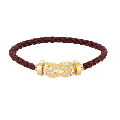 [NOVO]CHANCE Großes 8-stelliges Armband mit halben Diamanten, Gold
