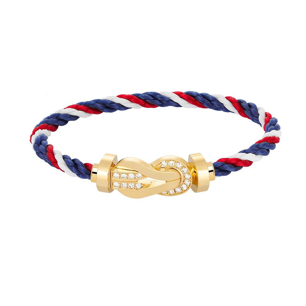 [NOVO]CHANCE Großes 8-stelliges Armband mit halben Diamanten, Gold