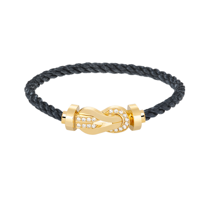 [NOVO]CHANCE Großes 8-stelliges Armband mit halben Diamanten, Gold