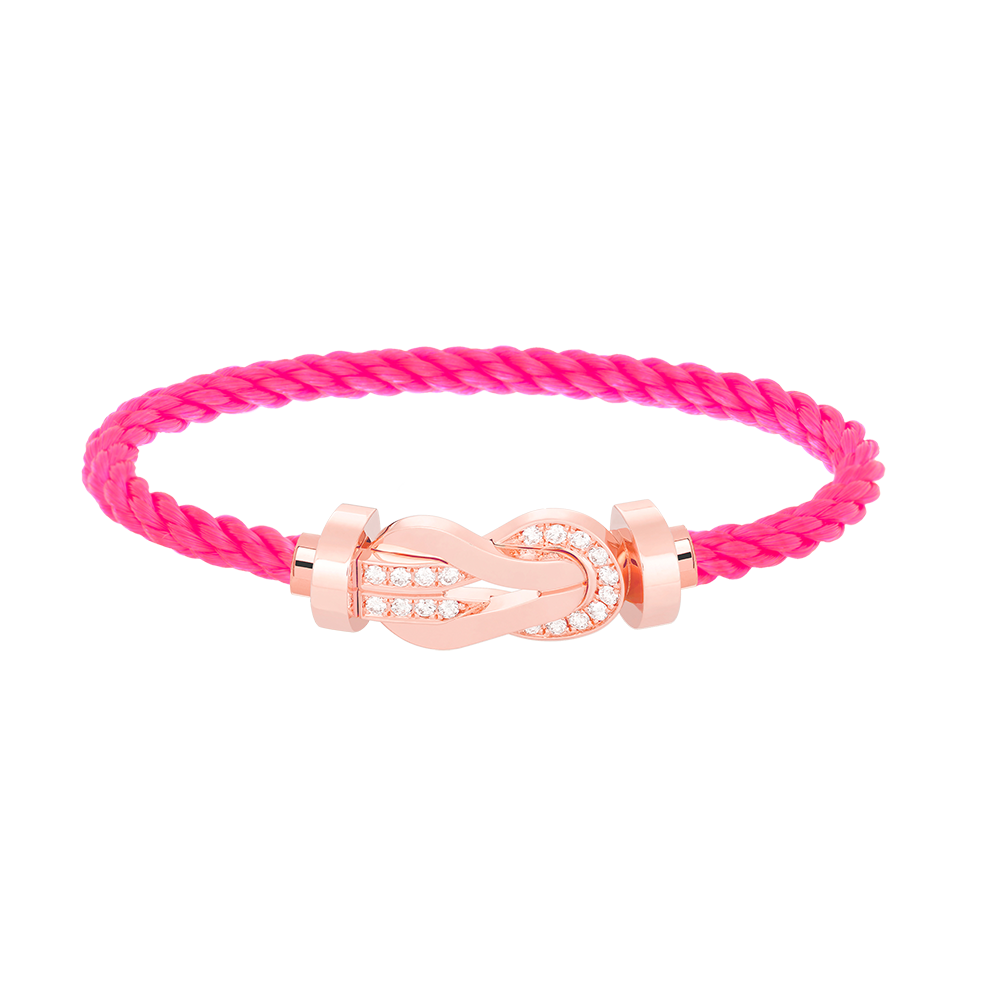 [GALE]CHANCE LARGE 8 FIGURE BUCKLE HALF DIAMOND BRACELET ROSE GOLD