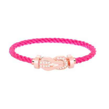 [GALE]CHANCE LARGE 8 FIGURE BUCKLE HALF DIAMOND BRACELET ROSE GOLD