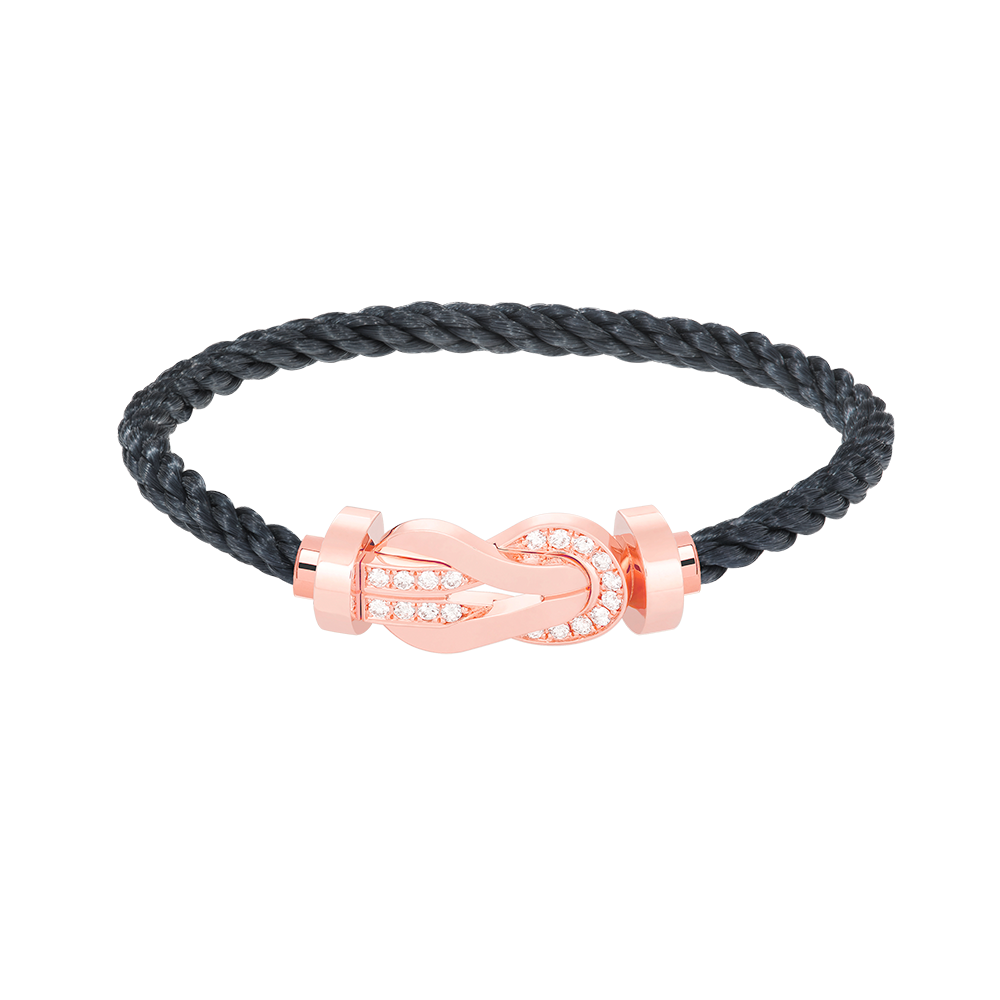 [GALE]CHANCE LARGE 8 FIGURE BUCKLE HALF DIAMOND BRACELET ROSE GOLD
