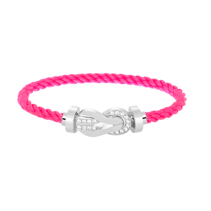 [GALE]CHANCE LARGE 8 FIGURE BUCKLE HALF DIAMOND BRACELET SILVER