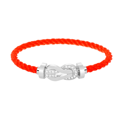 [GALE]CHANCE LARGE 8 FIGURE BUCKLE HALF DIAMOND BRACELET SILVER