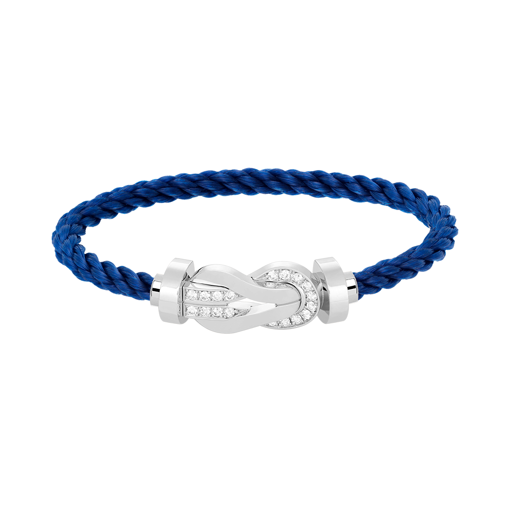 [GALE]CHANCE LARGE 8 FIGURE BUCKLE HALF DIAMOND BRACELET SILVER