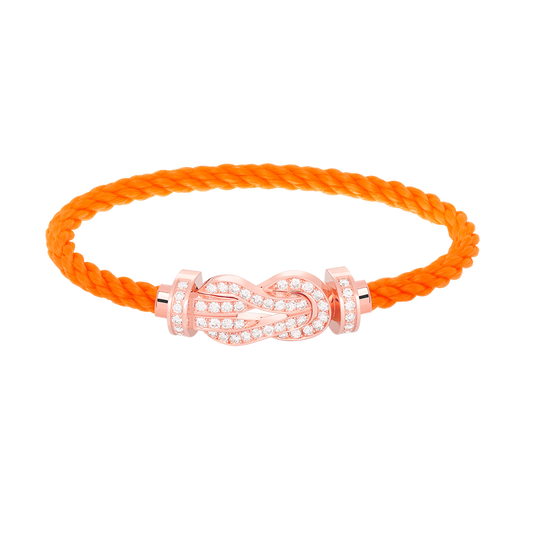 [NOVO]CHANCE Großes 8-stelliges Armband mit Diamanten, Volldiamant, Roségold