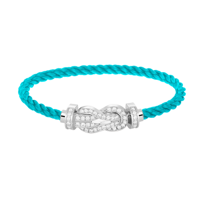 [GALE]CHANCE LARGE 8 FIGURE BUCKLE FULL DIAMOND BRACELET SILVER