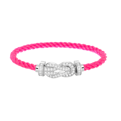 [GALE]CHANCE LARGE 8 FIGURE BUCKLE FULL DIAMOND BRACELET SILVER