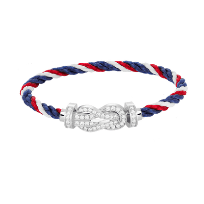 [GALE]CHANCE LARGE 8 FIGURE BUCKLE FULL DIAMOND BRACELET SILVER