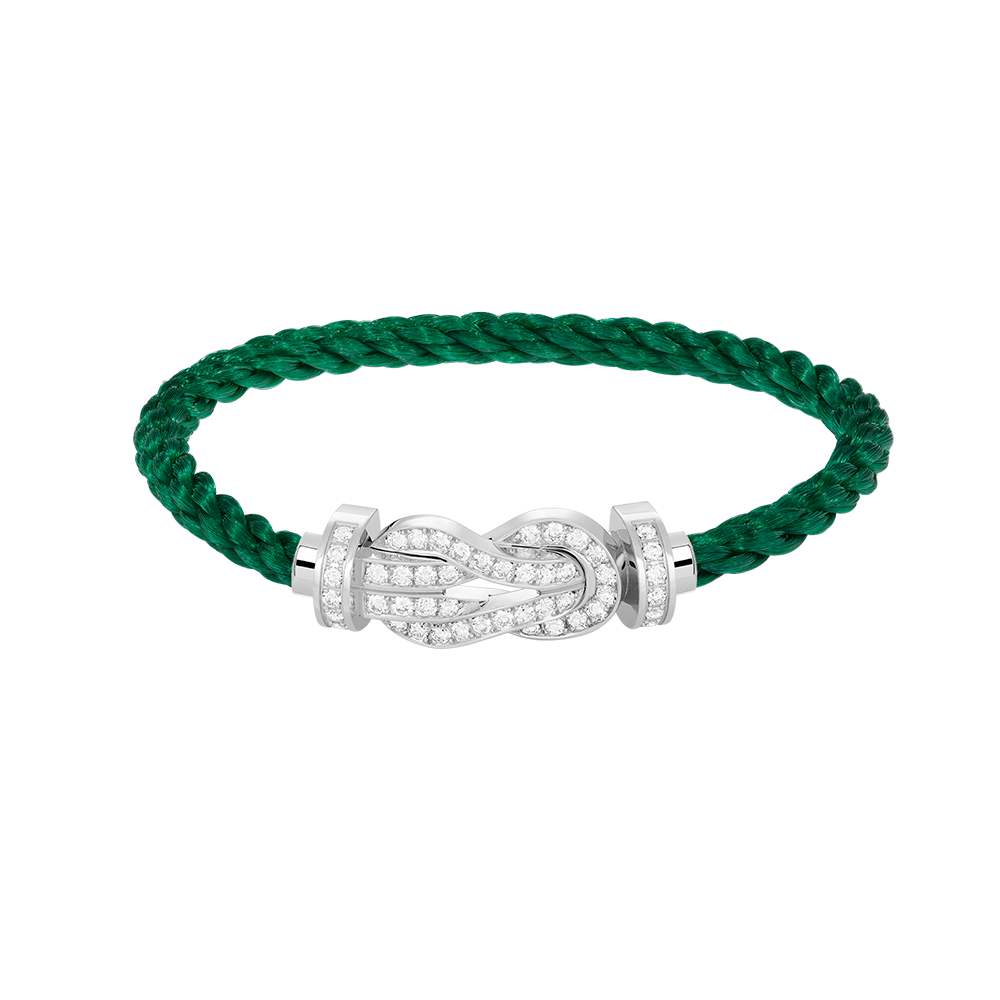 [GALE]CHANCE LARGE 8 FIGURE BUCKLE FULL DIAMOND BRACELET SILVER