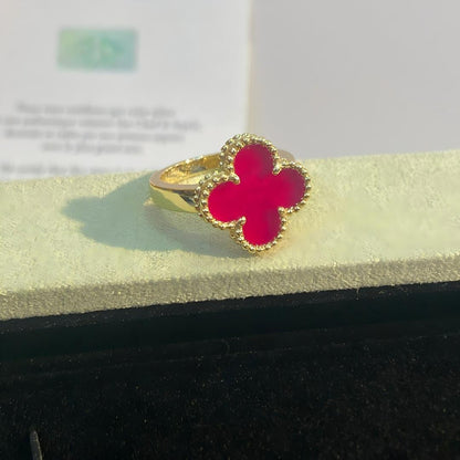 [GALE]NEW CLOVER PINK ENAMEL RINGS