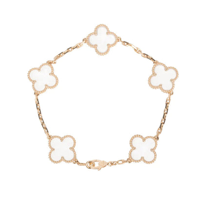 [GALE]CLOVER 5 MOTIF ROCK CRYSTAL BRACELET