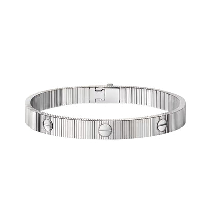 [GALE]Clover & Love Sliver 2-Piece Bracelet Stack Set