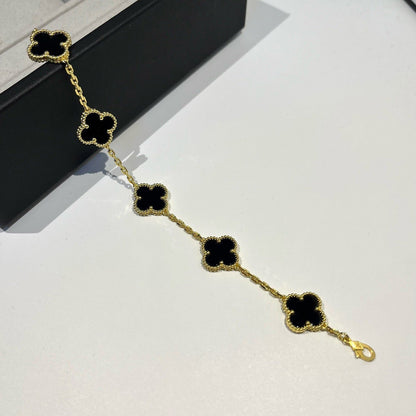 [GALE] CLOVER 5 MOTIF ONYXS BRACELET COLLECTION