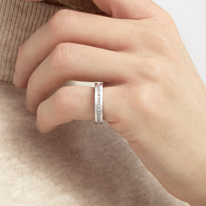 [GALE]ZERO 1 ONE-BAND PAVED DIAMONDS ON THE SPIRAL RING