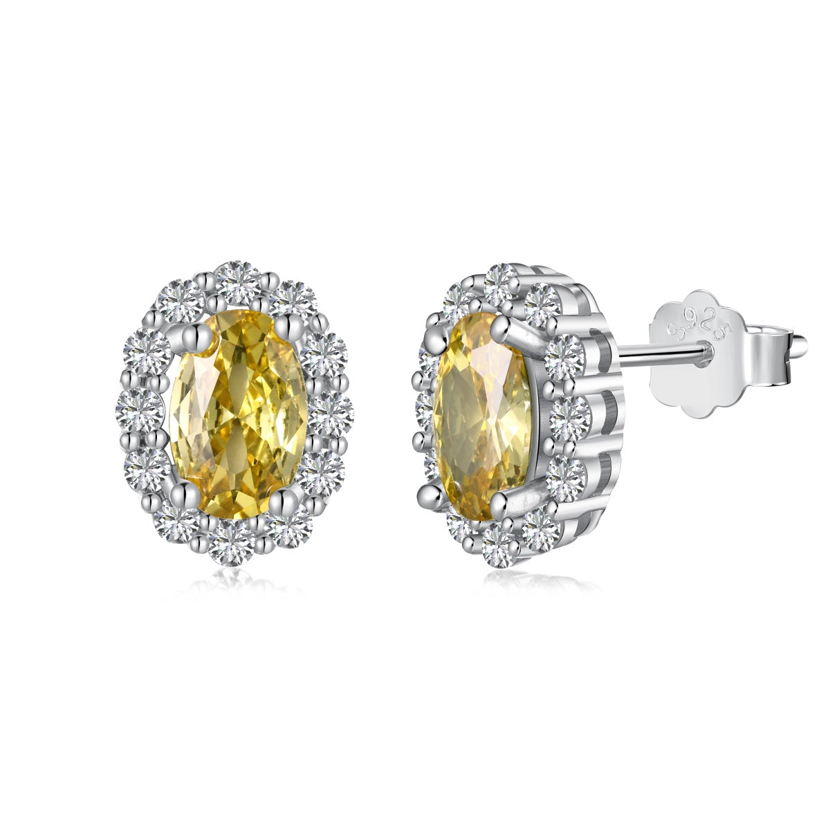[GALE]Delicate Unique Oval Cut Daily Earrings