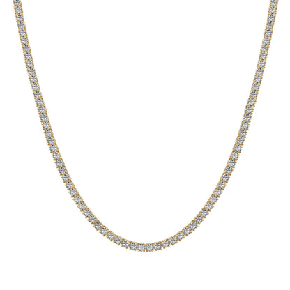 [GALE]Delicate Round Shape Tennis Necklace