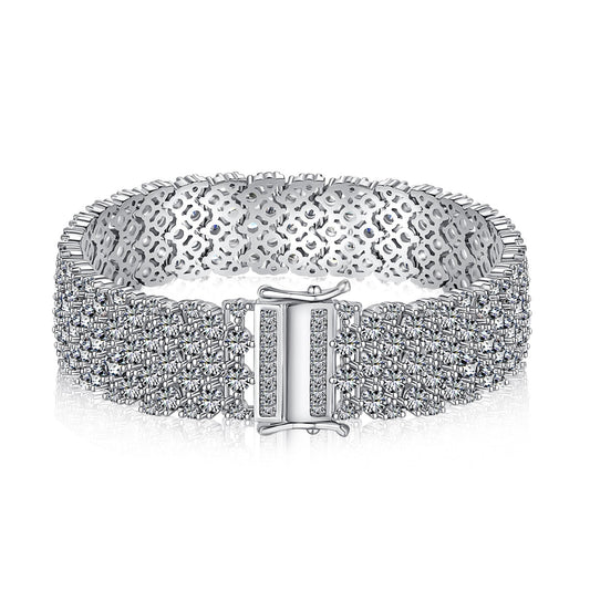 [NOVO] Elegantes, verziertes Party-Armband mit rundem Schliff