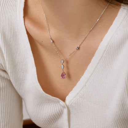 [GALE]Dazzling Pear Cut Necklace