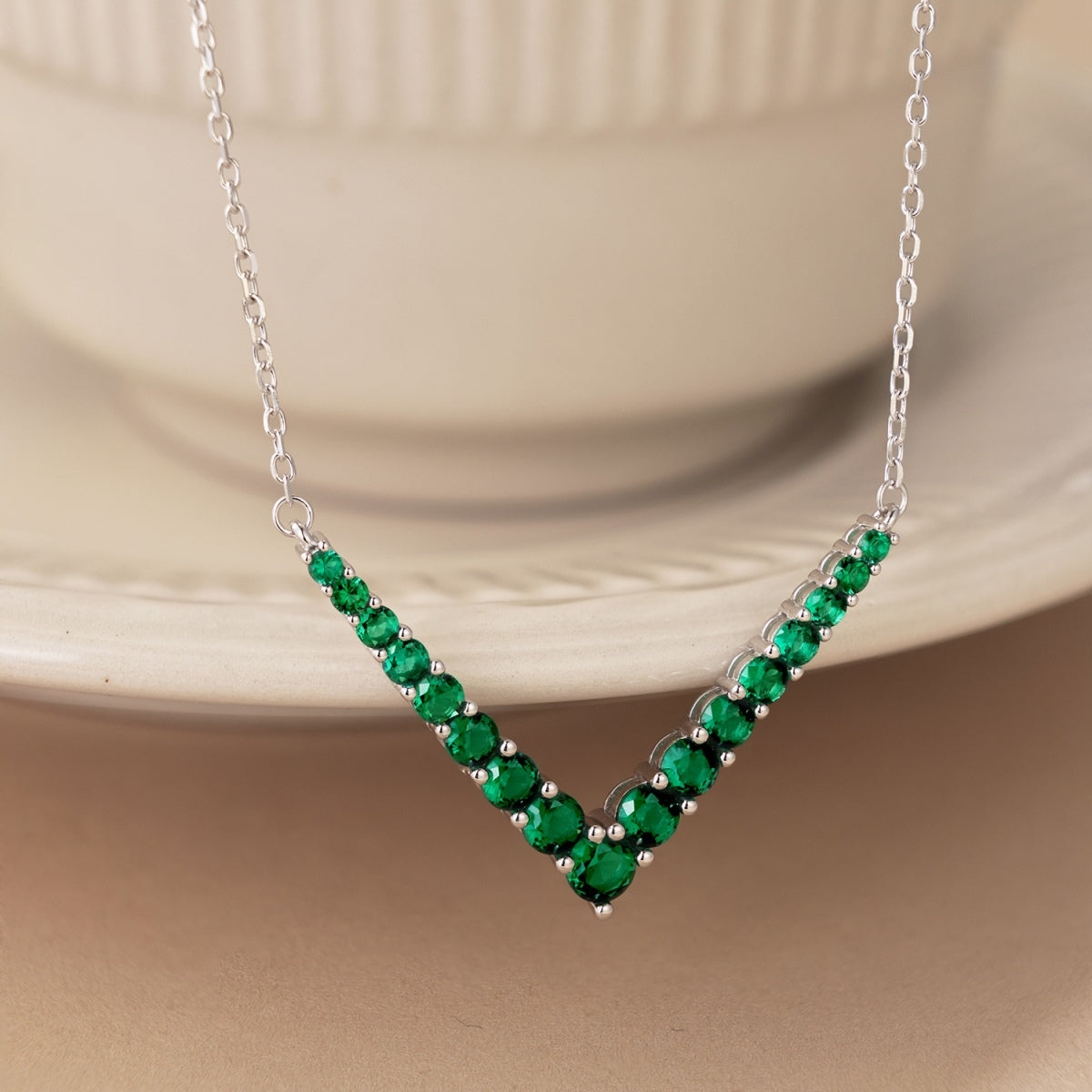 [GALE]Ornate Round Cut Necklace