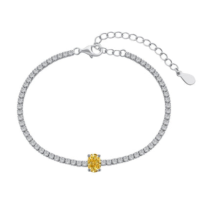 [GALE]0.75 Carat Exquisite Oval Cut Daily Bracelet