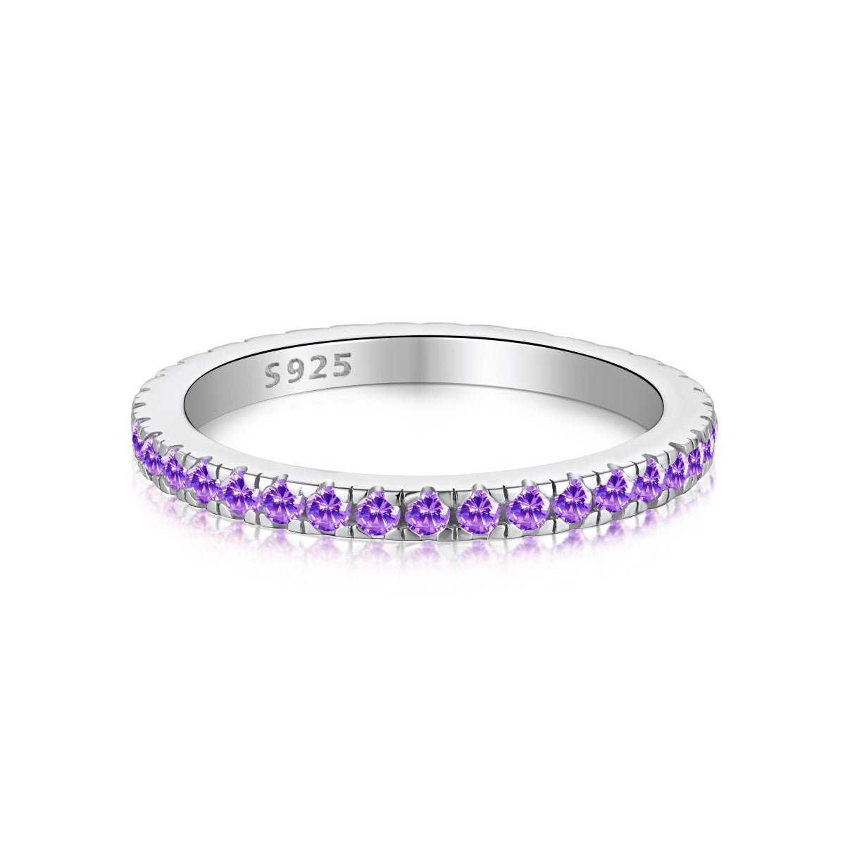 [GALE]Delicate Sparkling Round Cut Daily Ring