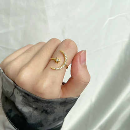[GALE]Eternity Moon & Star Ring