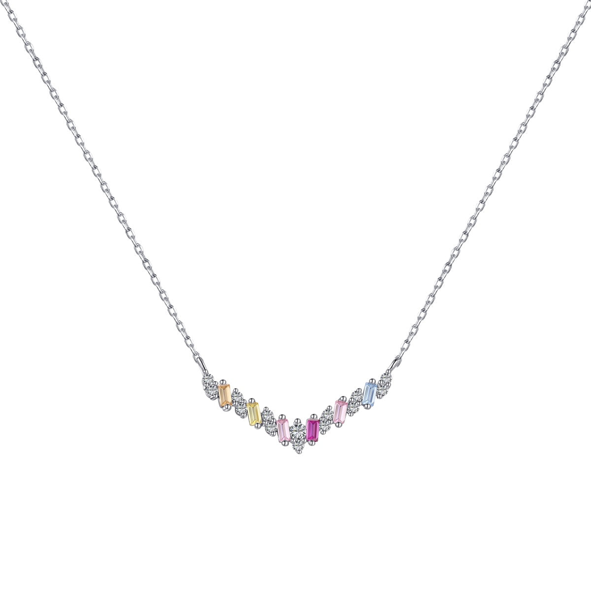 [GALE]Dazzling Rainbow Necklace