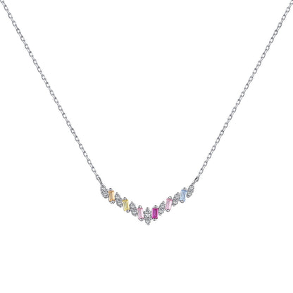 [GALE]Dazzling Rainbow Necklace