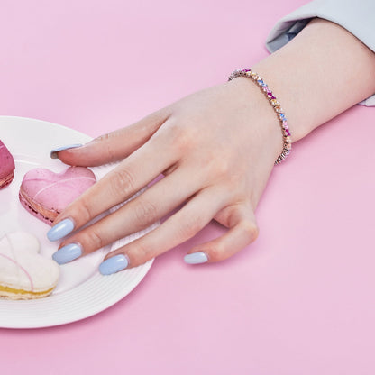 [GALE]Ornate Sparkling Multi Cut Party Bracelet
