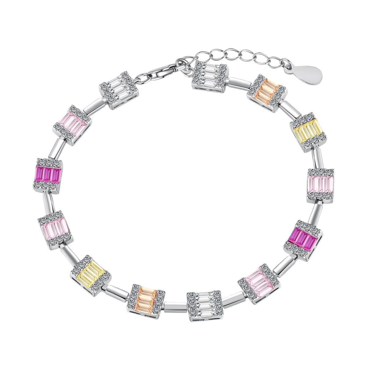 [GALE]Dainty Charming Emerald Cut Daily Bracelet