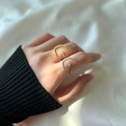[GALE]Eternity Moon & Star Ring