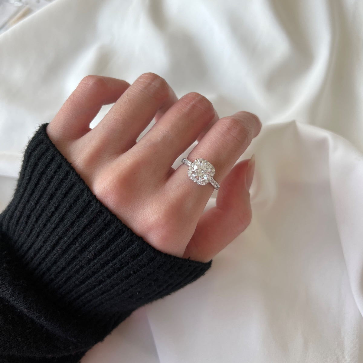 [GALE]Dazzling Resplendent Round Cut Wedding Ring