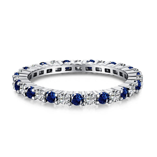 [NEU] Exquisiter, farbenfroher Tennisring mit rundem Schliff