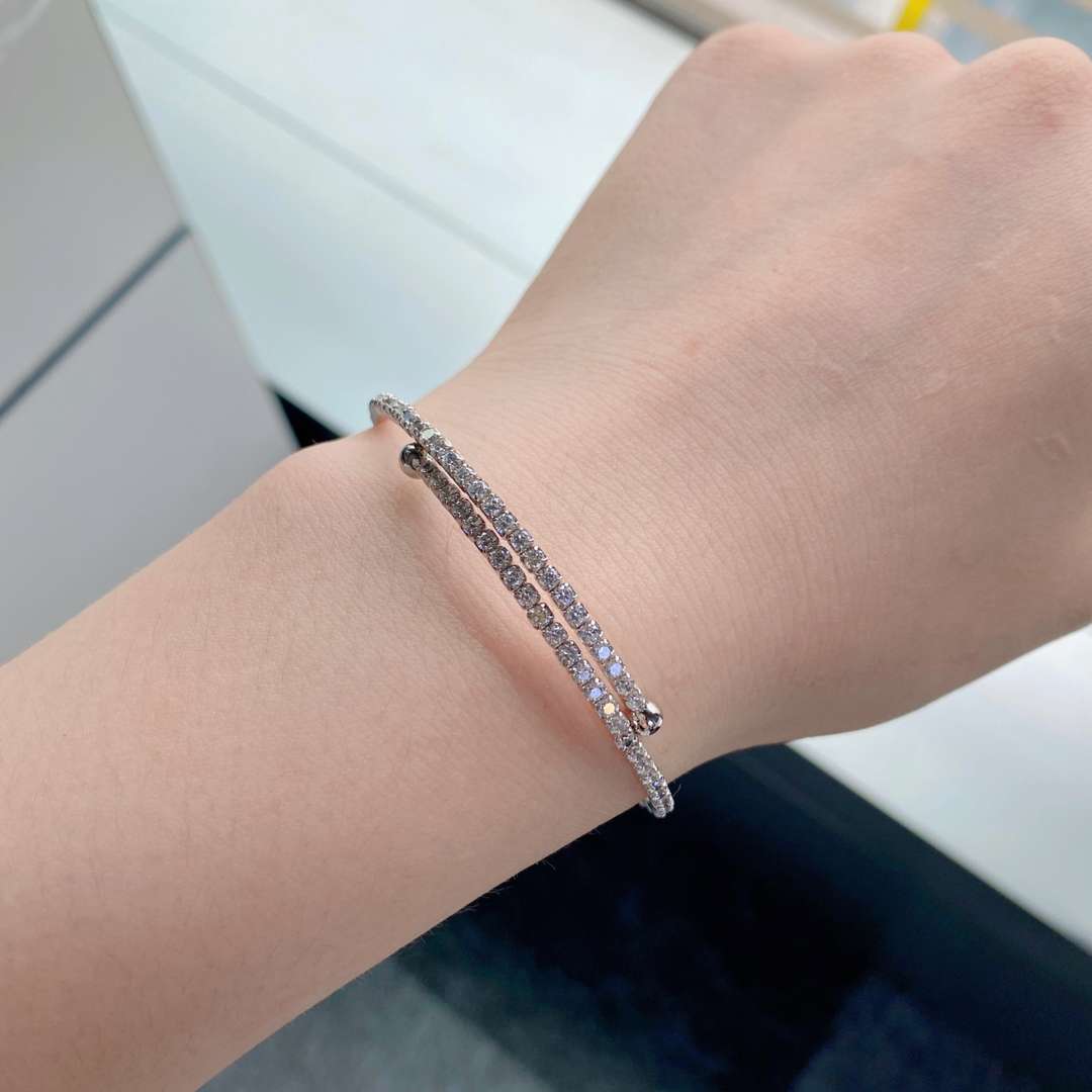 [GALE]Row of Diamonds Round Fashion Bracelet
