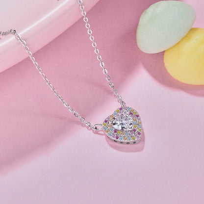 [GALE]Exquisite Heart Shape Necklace