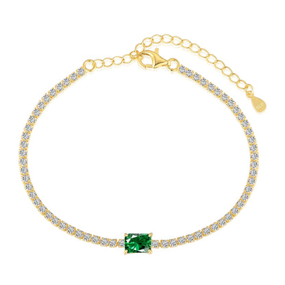 [GALE]1.0 Carat Unique Emerald Cut Banquet Bracelet
