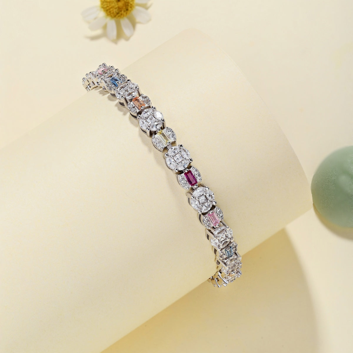 [GALE]Dazzling Radiant Multi Cut Daily Bracelet