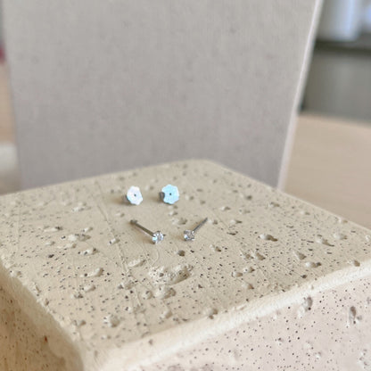 [GALE]Delicate Solitaire Earrings
